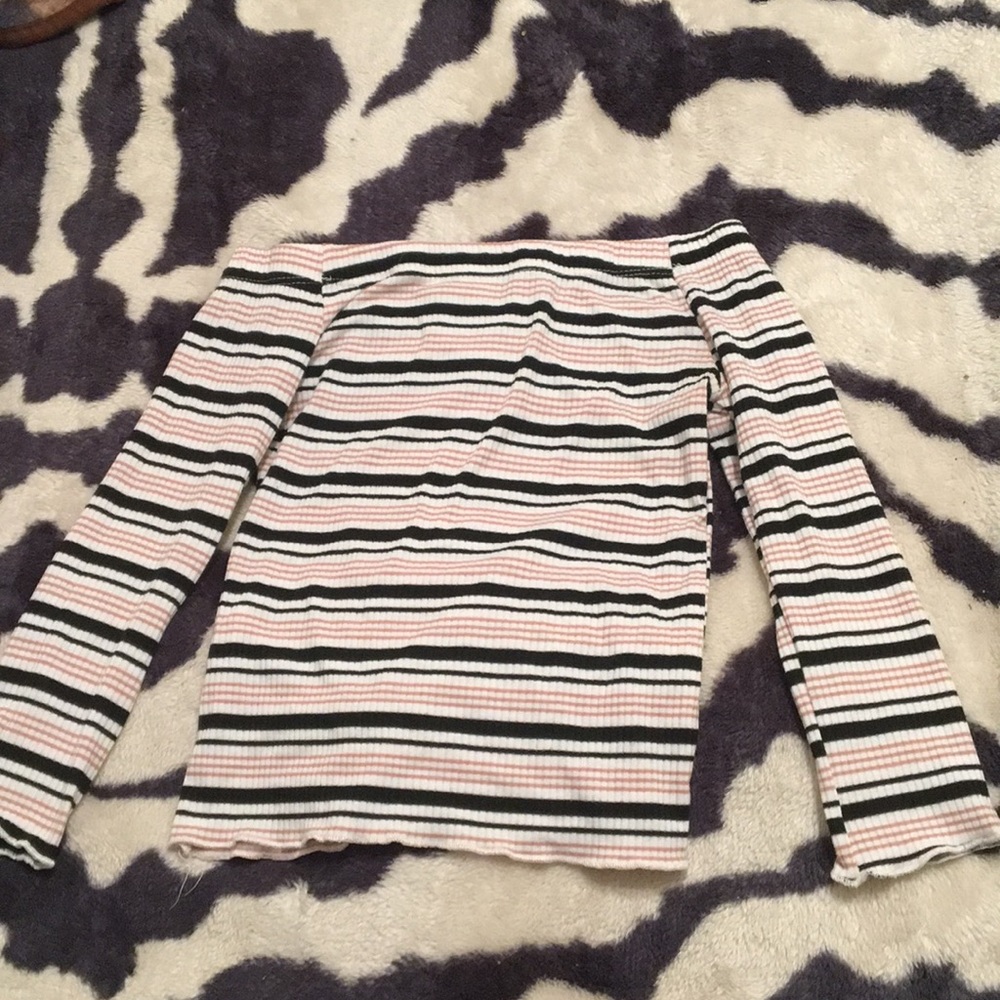 Size Small off the shoulder striped top
